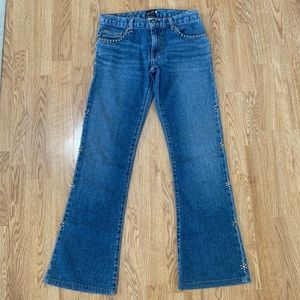 Low rise bedazzled vintage jeans